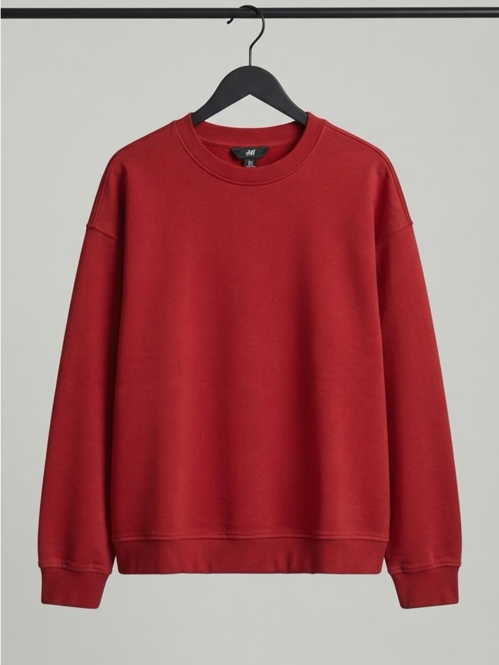 H&M Men's Deep Red Crewneck Sweatshirt